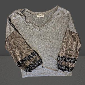 Haptics Grey Bubble Long Sleeve Sweater 4229  NWT Boutique